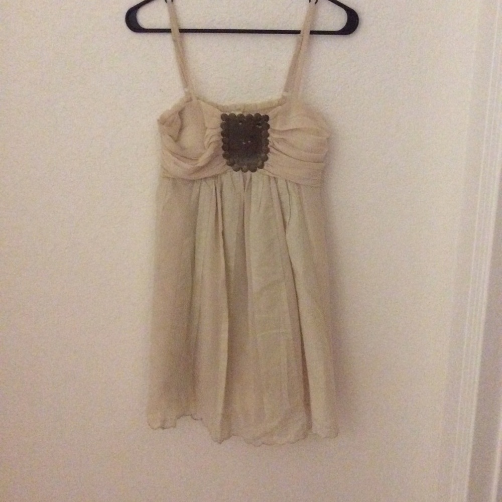 Tan and bronze dress
